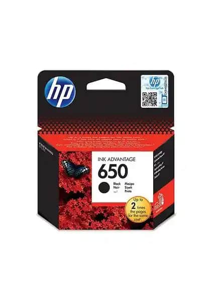 HP 650 Siyah Mürekkep Kartuşu (CZ101AE) - Yüksek Kalite ve Güvenilirlik İçin Idealdir