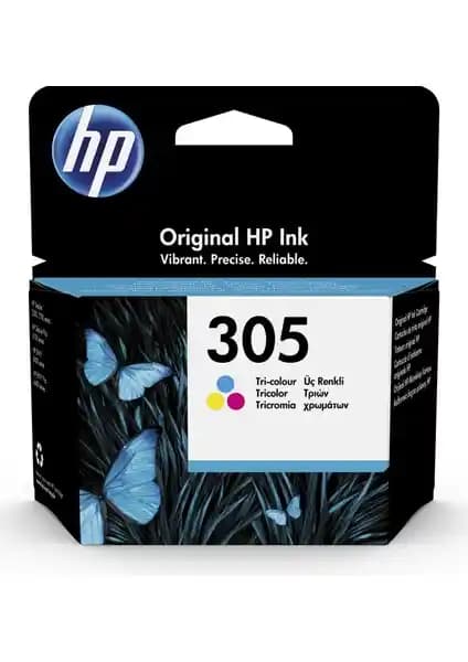 HP Orijinal 305 Renkli Mürekkep Kartuşu Yüksek Kaliteli ve Güvenilir Baskı İçin