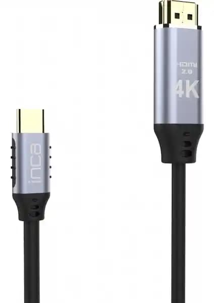 Inca ITCH-02TX Type-C HDMI 4K Altın Uçlu Kablo ile Yüksek Kaliteli Bağlantı Çözümü