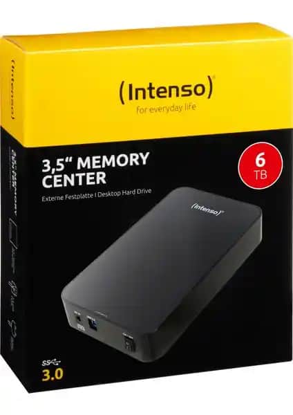 Intenso Memory Center 6TB 3,5 İnç USB 3.0 Taşınabilir Disk - Güçlü ve Güvenilir Veri Depolama Çözümü