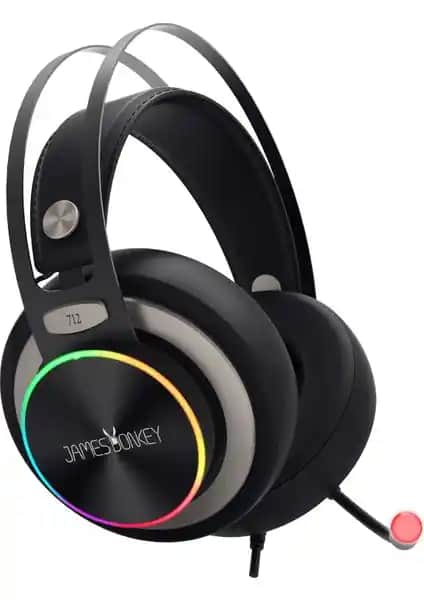 James Donkey 712 Siyah 7.1 Surround RGB Gaming Kulaklık Profesyonel Oyun Deneyimi İçin