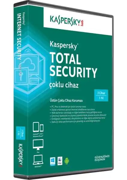 Kaspersky Total Security MD 3C Çoklu Cihaz Koruması ile Dijital Güvenliğinizi Sağlayın