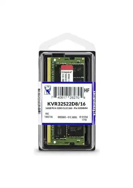 Kingston KVR32S22D8/16 16GB DDR4 Notebook RAM Hızlı ve Güvenilir Performans Sunar