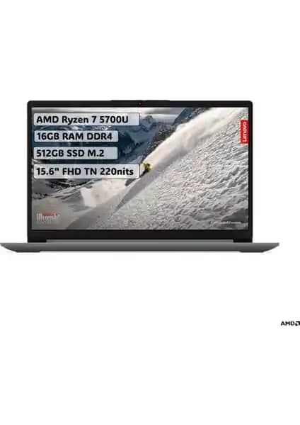 Lenovo Ideapad 1 AMD Ryzen 7 5700U ile yüksek performans ve taşınabilirlik sağlayan dizüstü bilgisayar