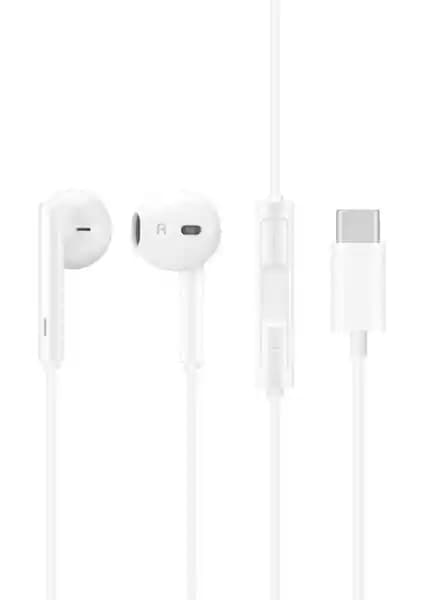 Lucatech Apple iPhone 15 Uyumlu Type-C Kablolu Kulaklık - Yüksek Ses Kalitesi ve Ergonomik Tasarım