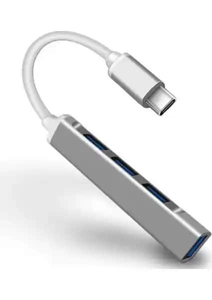 MacBook Uyumlu Type-C 4 USB 3.0 Splitter ile Çoklu Bağlantı ve Hızlı Veri Transferi