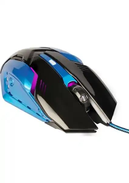 MF Product Strike 0111 Kablolu RGB Gaming Mouse Mavi - Yüksek Performanslı ve Ergonomik Tasarım