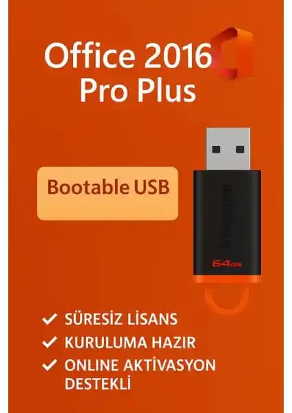 Microsoft Office 2016 Pro Plus ve 64 GB Bootable USB ile Hızlı Kurulum ve Kullanım Avantajları