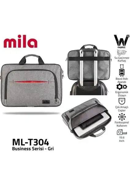 Mila Classone 15.6 inç Gri İş Serisi Laptop Çantası Türkiye Menşeli Ürün