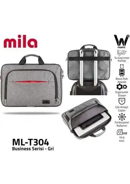 Mila Classone 15.6 inç Gri İş Serisi Laptop Çantası Türkiye Menşeli Ürün