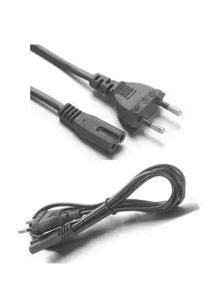 Moonkip Teyp Fişi ve Notebook Adaptörleri İçin Güç Kablosu 1.5m Siyah