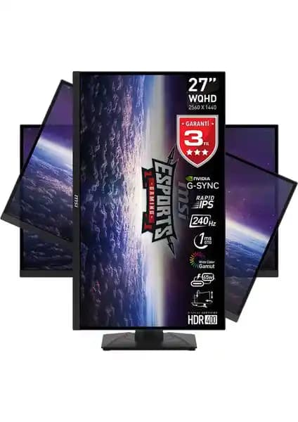 MSI 27 İnç G274QPX Monitör: Yüksek Performanslı Oyun ve Profesyonel Kullanım