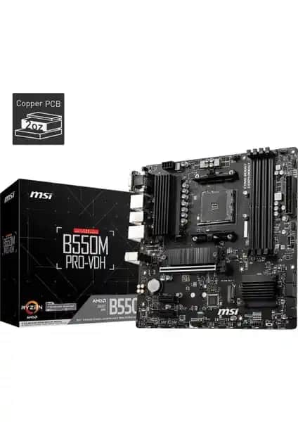 MSI B550M PRO-VDH Anakartı: Yüksek Performans ve Güvenilirlik Sunan Modern Anakart