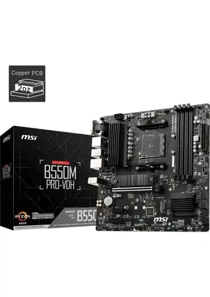 MSI B550M PRO-VDH Anakartı: Yüksek Performans ve Güvenilirlik Sunan Modern Anakart