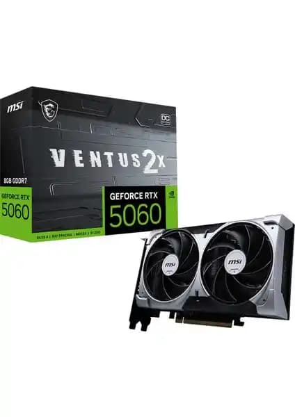 MSI GeForce RTX 5060 8G Ventus 2X OC Grafik Kartı Yüksek Performans ve Dayanıklılık