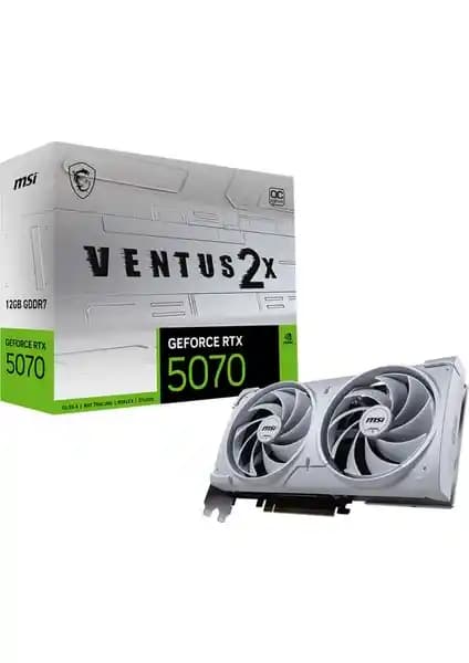MSI GeForce RTX 5070 12G Ventus 2X OC Beyaz Ekran Kartı Yüksek Performans ve Estetik
