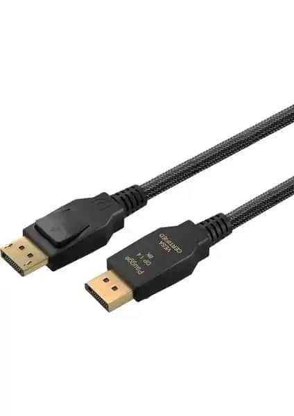 Paugge VESA Sertifikalı 2m DisplayPort 1.4 Kablo Yüksek Çözünürlük ve Güvenilirlik