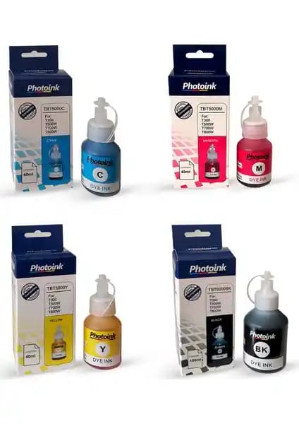 Photoink Brother BT 6000 Uyumlu Mürekkep Seti Ekonomik ve Yüksek Kalite Baskı Sağlar