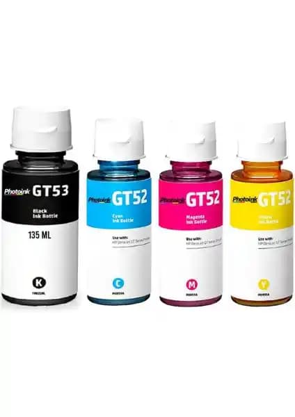 Photoink HP Gt Serisi İçin Vivera Uyumlu Mürekkep Seti Yüksek Kalite ve Ekonomik Çözüm