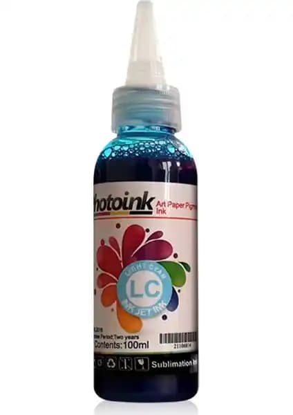 Photoink Süblimasyon Transfer Baskı Mürekkebi Açık Mavi Renk Yüksek Kalite Çözüm