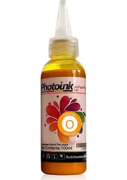 Photoink Süblimasyon Transfer Baskı Mürekkebi Turuncu Renk ile Yüksek Kalite ve Dayanıklılık