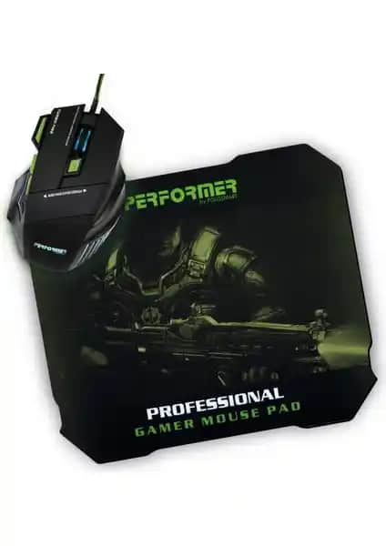 Polosmart Performer PGM-7 Oyuncu Mouse ve Mouse Pad Seti Yüksek Performans ve Şık Tasarım