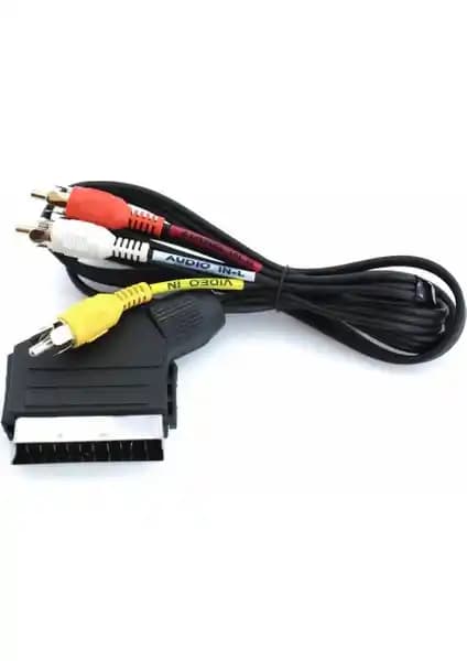 Powermaster Scart Tos 3 Rca Kablo ile Güvenilir ve Yüksek Kaliteli Bağlantı Çözümü