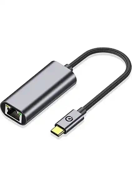QGeeM QG04 Type-C RJ45 Ethernet Dönüştürücü Kablo Hızlı ve Güvenilir Bağlantı Sağlar