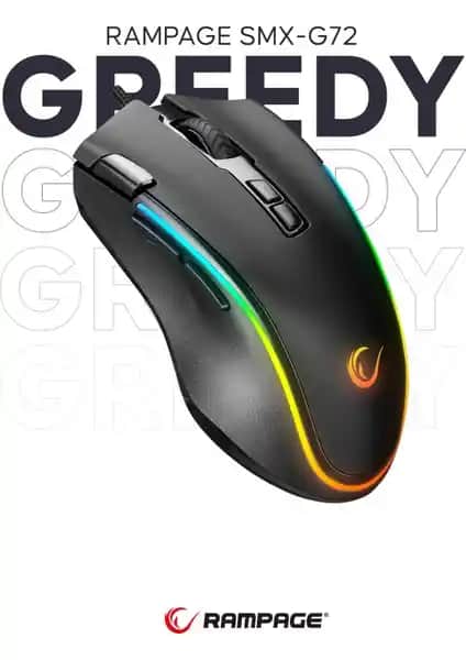 Rampage SMX-G72 GREEDY Oyun Mouse: Yüksek Performans ve Estetik Birlikte