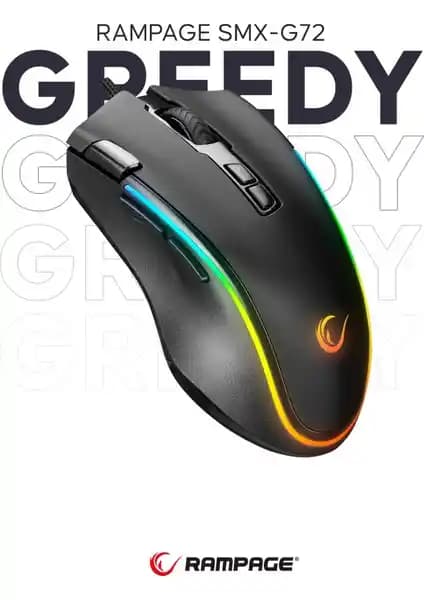 Rampage SMX-G72 GREEDY Oyun Mouse: Yüksek Performans ve Estetik Birlikte