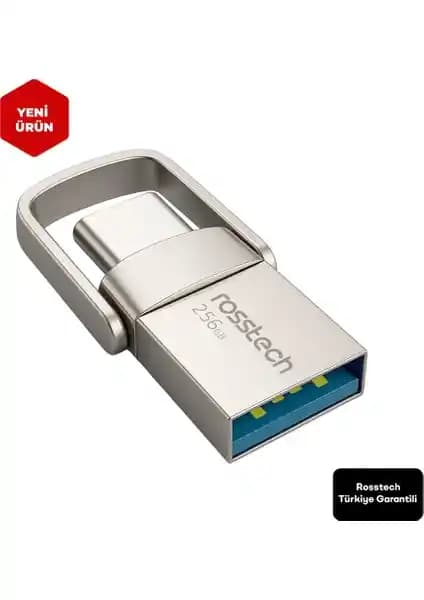 Rosstech Extra Dual Drive 256GB USB 3.2 Gen1 Type-C ile Hızlı ve Güvenli Veri Taşımacılığı