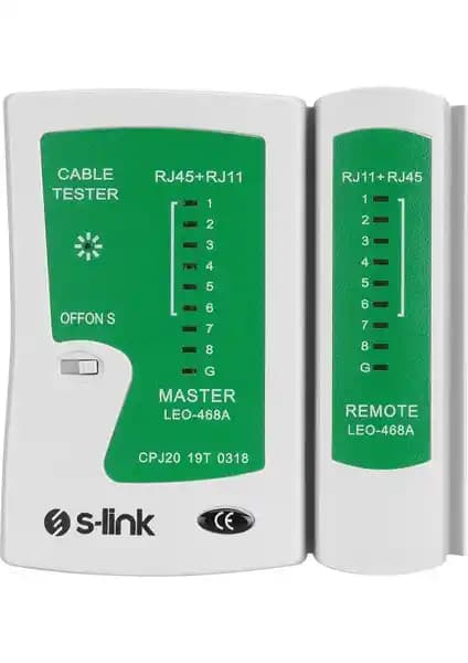 S-Link SL-468 Kablosuz Test Cihazı RJ-45 ve RJ-11 Bağlantılarını Güvenle Kontrol Et