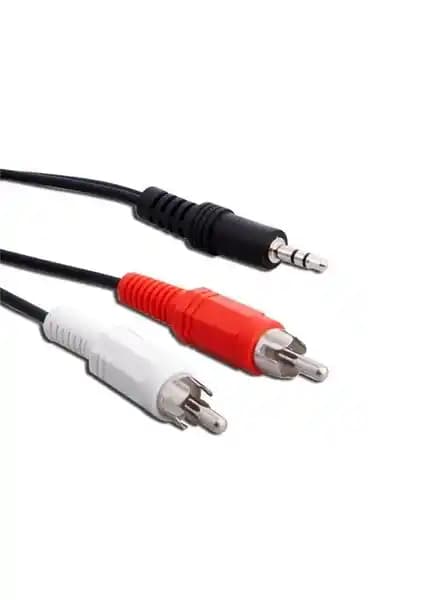 S-Link SL-875 Ses Kablosu 5 Metre Uzunlukta RCA ve 3.5 mm Bağlantı Uyumlu
