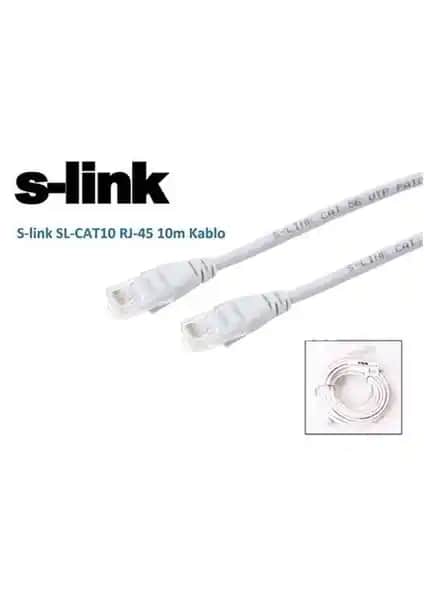 S-Link SL-Cat10 10 Metre Cat5e UTP Patch Kablo Güvenilir ve Esnek Ağ Çözümü