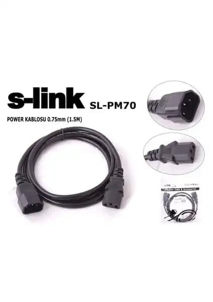 S-Link SL-PM70 1.5M Güç Kablosu Monitör ve Elektronik Cihazlar İçin Güvenilir Çözüm