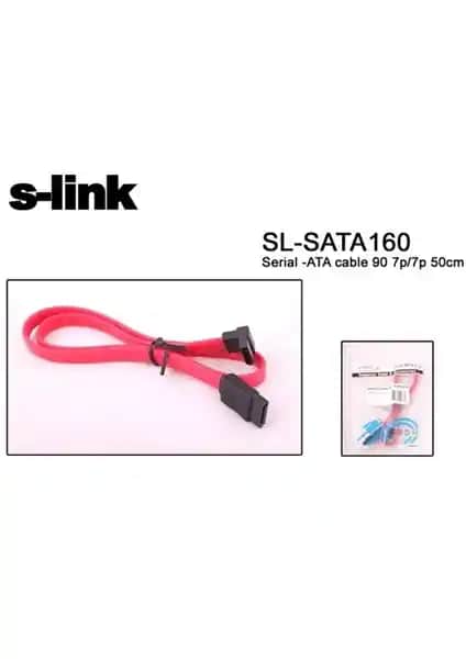 S-Link SL-SATA160 50Cm SATA L Kablosu: Güvenilir Veri Transferi İçin Uygun Çözüm