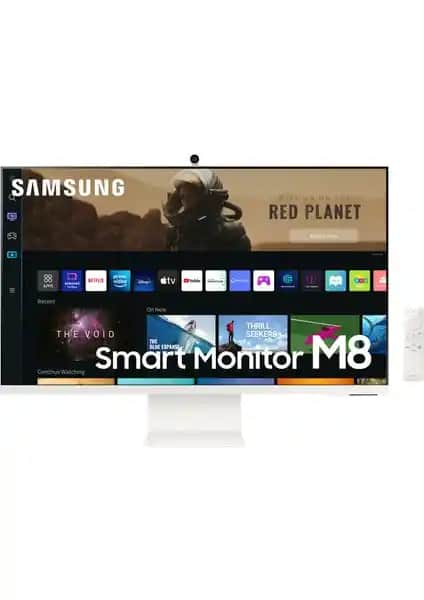 Samsung M8 Serisi LS32BM801UUXUF 32 İnç 4K UHD Akıllı Monitör Modern Tasarım ve Çok Yönlü Kullanım