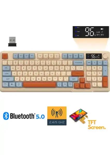 Sarftech Freewolf M96 Kablosuz Gaming Klavye: Çoklu Bağlantı ve Uzun Pil Ömrü Özellikleri