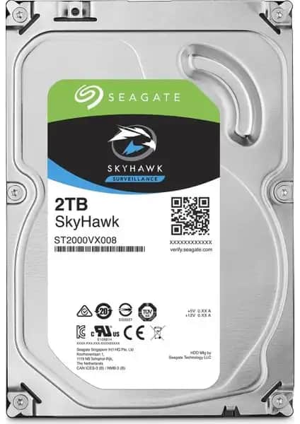Seagate Skyhawk 3.5 İnç 2TB Güvenlik Diski Güçlü ve Güvenilir Veri Depolama Çözümü