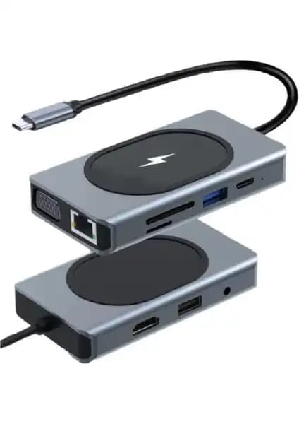 Shaza 9in1 USB Type-C Hub Adaptörü: Çok Fonksiyonlu ve Yüksek Performanslı Bağlantı Çözümü