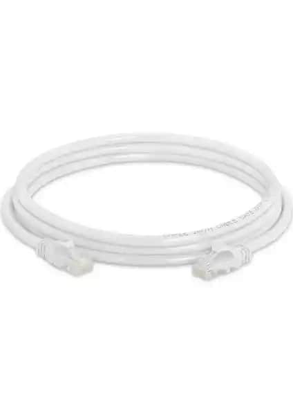 SPEEDUF Cat6 Ethernet Kablo 3 Metre Beyaz Yüksek Hızlı ve Güvenilir Ağ Bağlantısı