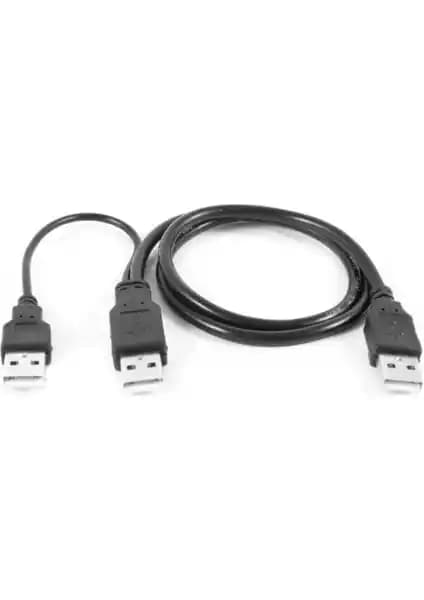 Techmaster Y Kablo 3 Uçlu USB 2.0 Kablo ile Hızlı Veri ve Güç Aktarımı