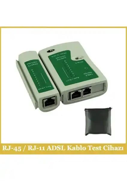 Ti-mesh RJ-45 / RJ-11 ADSL Kablo Test Cihazı Ağ ve Telefon Bağlantılarını Kontrol Eder