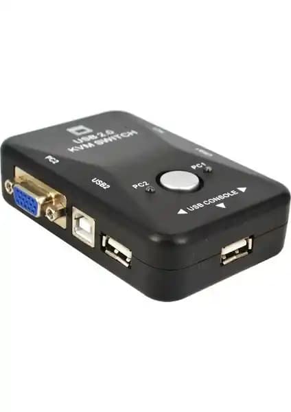 TriLine 2 Port USB KVM Switch: Çoklu Bilgisayar Kontrolü İçin Gelişmiş Çözüm