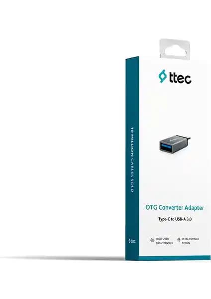 Ttec Type-C USB-A 3.0 OTG Adaptörü: Hızlı Veri Transferi ve Dayanıklı Tasarım