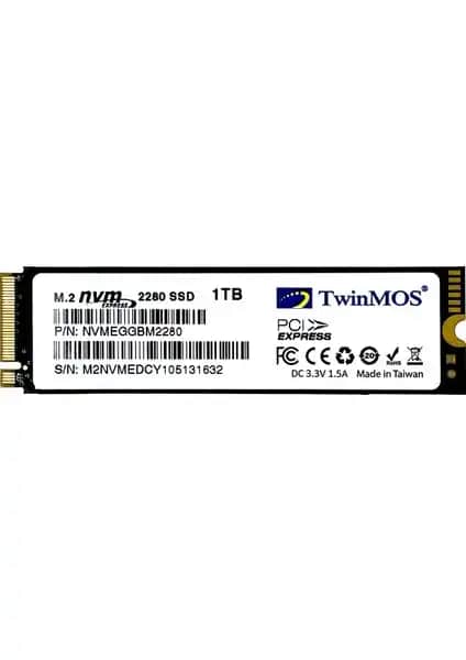 TwinMos NVMegGBm2280 1TB SSD Yüksek Performans ve Güvenilirlik Sunar