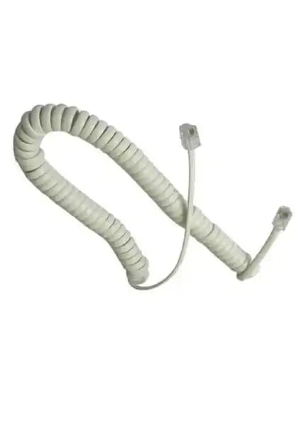 Vcom Ct044c Telefon Ahize Spıral Beyaz Kordonu Uzun Ömürlü ve Estetik Tasarım