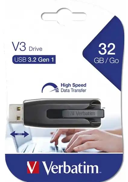 Verbatim 32GB USB 3.2 Store N Go V3 Bellek: Hızlı ve Güvenilir Taşınabilir Depolama Çözümü