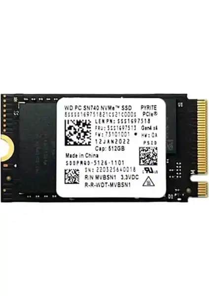 WD SN740 512GB M.2 NVMe SSD: Yüksek Performans ve Güvenilirlik Sunan Depolama Çözümü