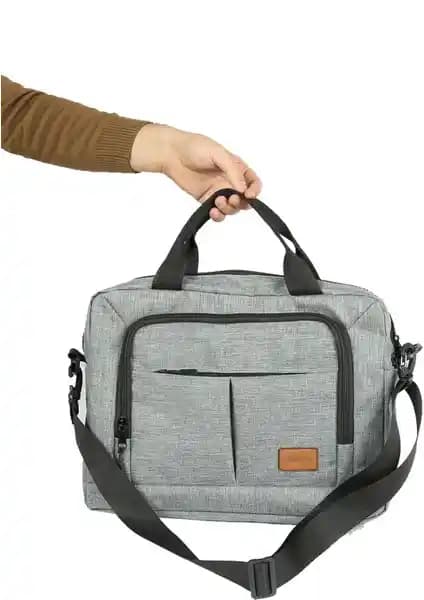 Woys Bags 15.6'' Gri Evrak ve Notebook Laptop Çantası Günlük ve Seyahat Kullanımı İçin